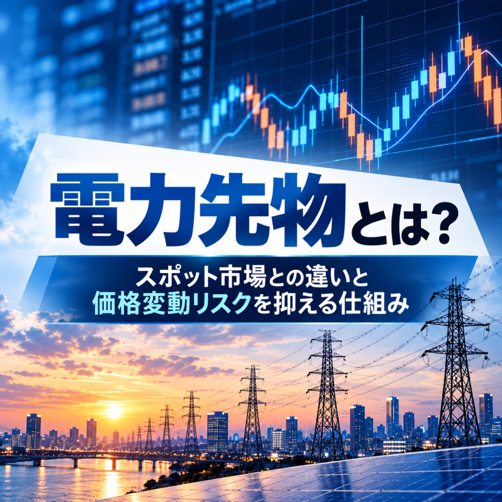 電力先物とは？スポット市場との違いと価格変動リスクを抑える仕組み