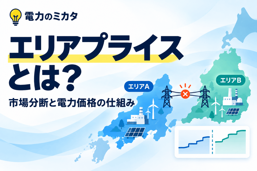 エリアプライスとは？市場分断と電力価格の仕組みを解説するアイキャッチ画像