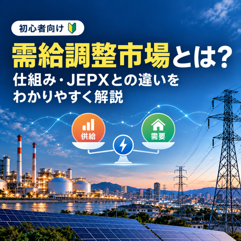 需給調整市場とは？仕組み・5つの商品・JEPXとの違いをわかりやすく解説